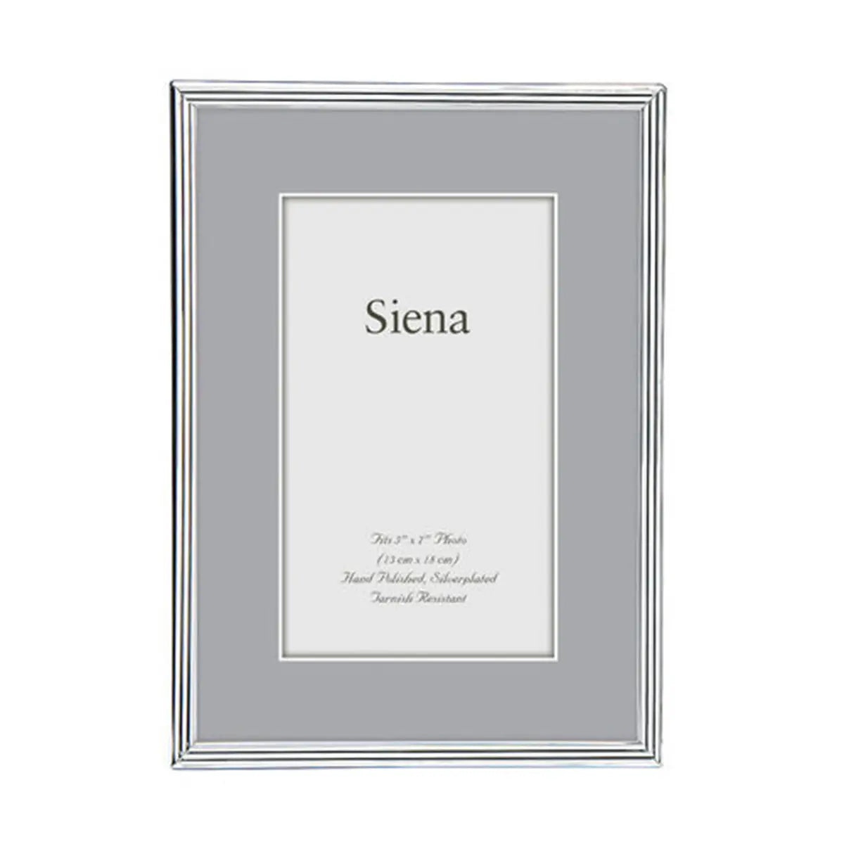 Siena Narrow Grooved Silverplate Frame