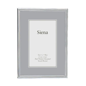 Siena Narrow Grooved Silverplate Frame