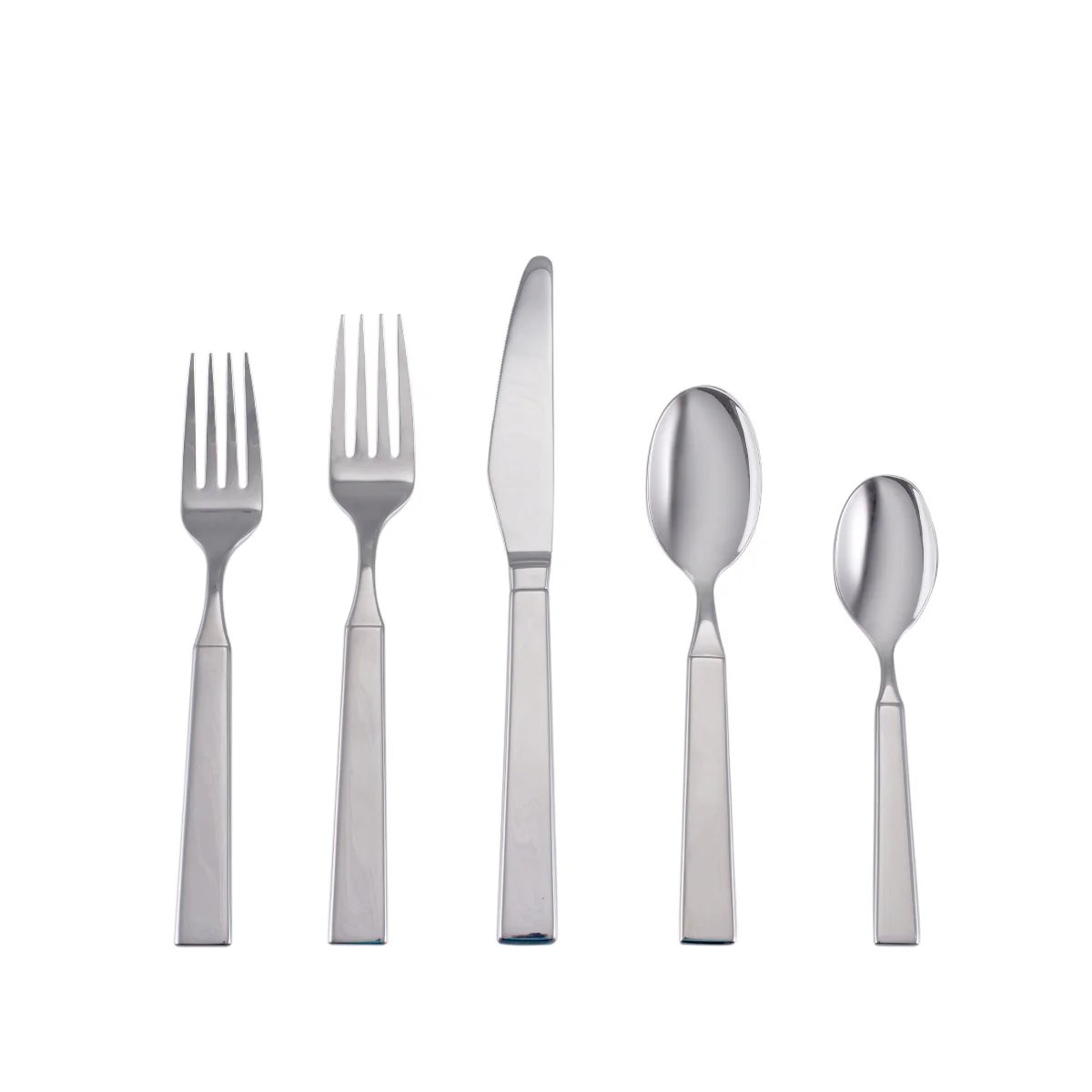 An image of Simon Pearce Woodstock 5-Piece Flatware Setting in Gift Box