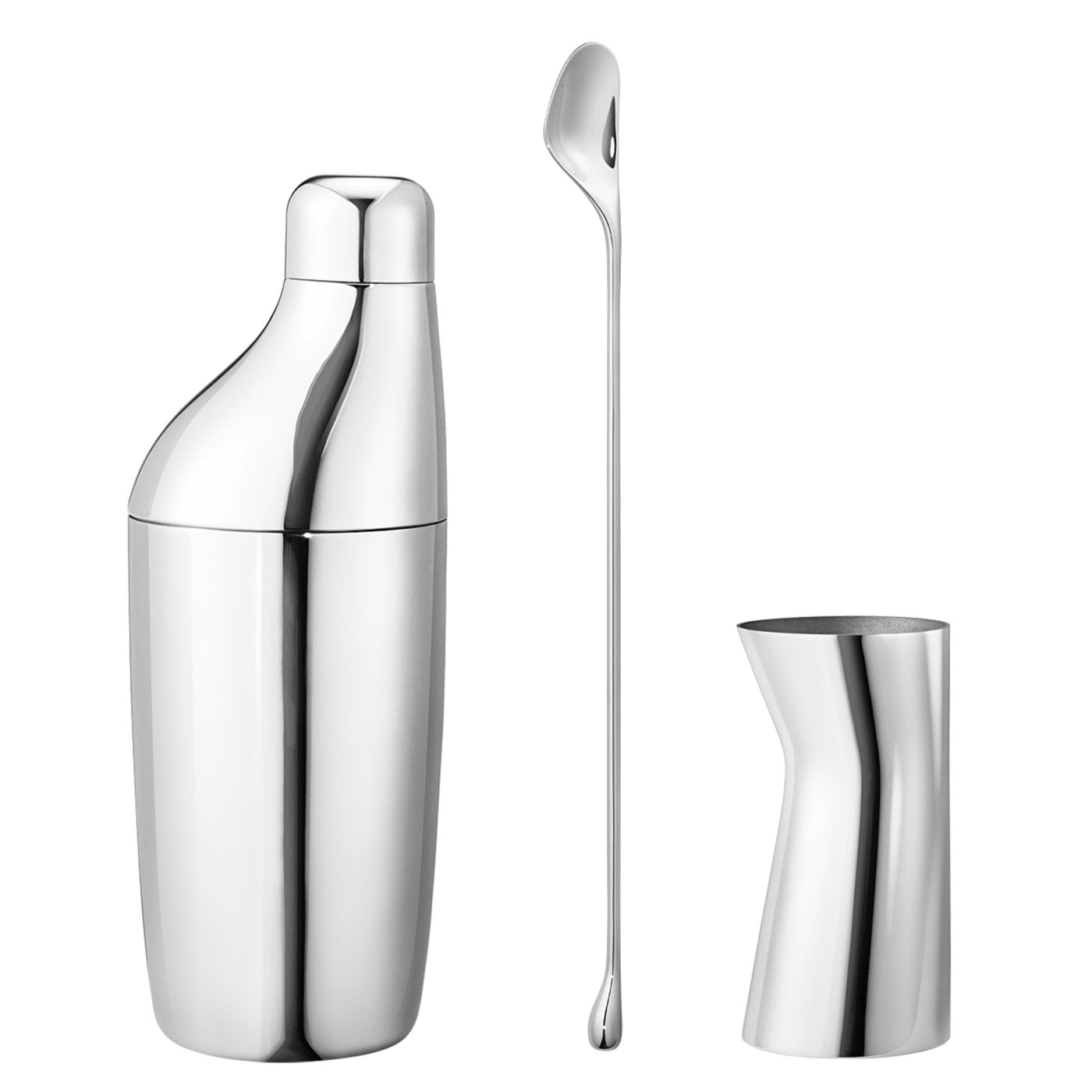 Georg Jensen Sky Shaker, Stirring Spoon & Jigger Gift Set