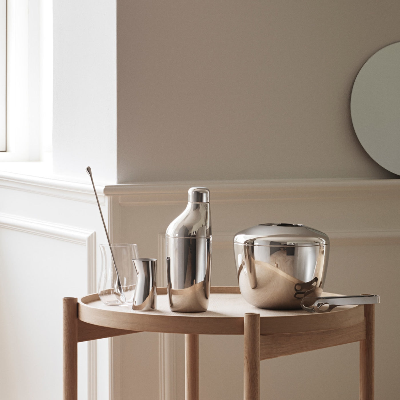 Georg Jensen Sky Shaker, Stirring Spoon & Jigger Gift Set