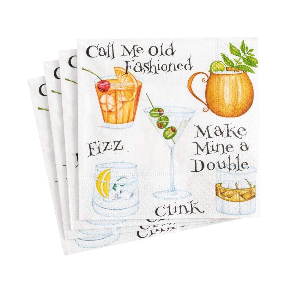 An image of Caspari Cocktail Hour Cocktail Napkins