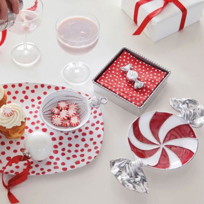 An image of Mariposa Peppermint Candy Dish