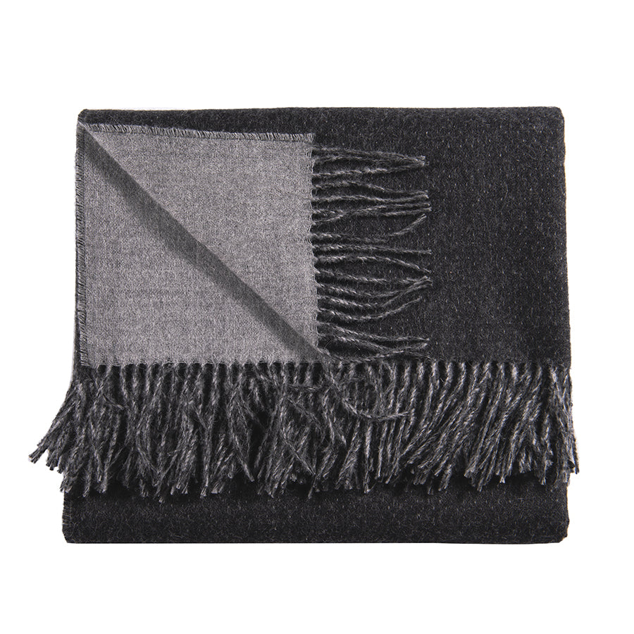 An image of Simple Things Baby Alpaca Throw - Charcoal