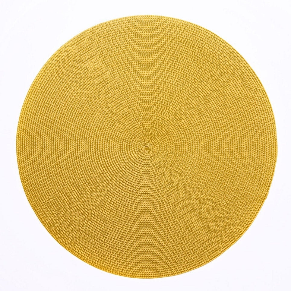 An image of Deborah Rhodes Braided Round Placemats - Set of 4