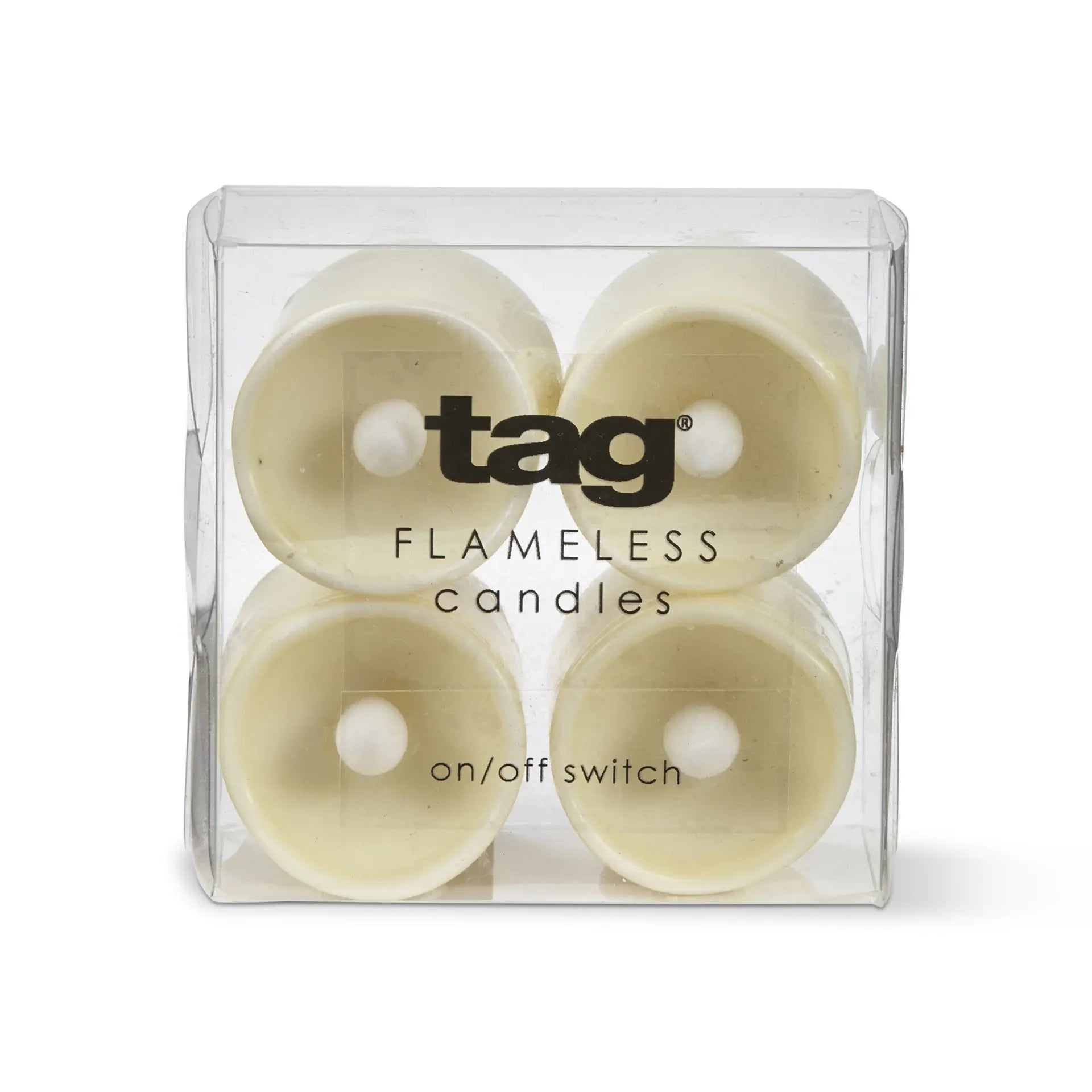 Tag Led Votives Set Of 4 - Ivory