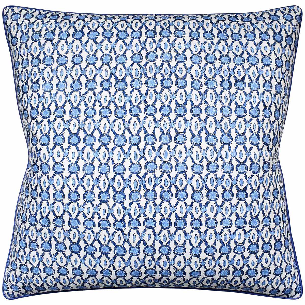 An image of Ryan Studio Decorative Pillow Galon Print Blue