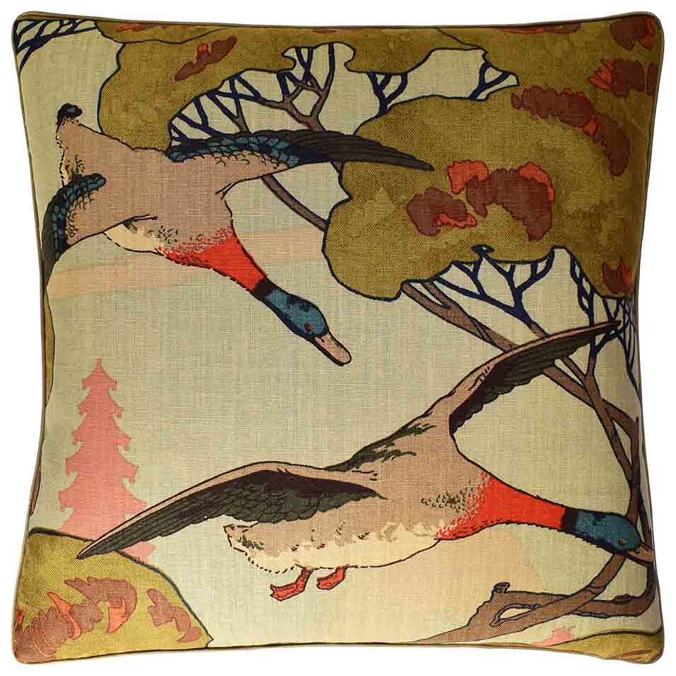 Ryan Studio Flying Ducks 22" Decorative Pillow