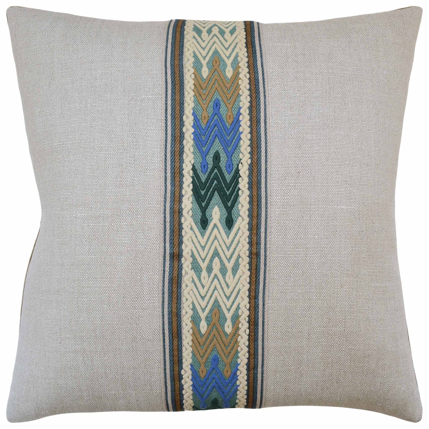 An image of Ryan Studio Giorgio Linen Tana Tape Decorative Pillow