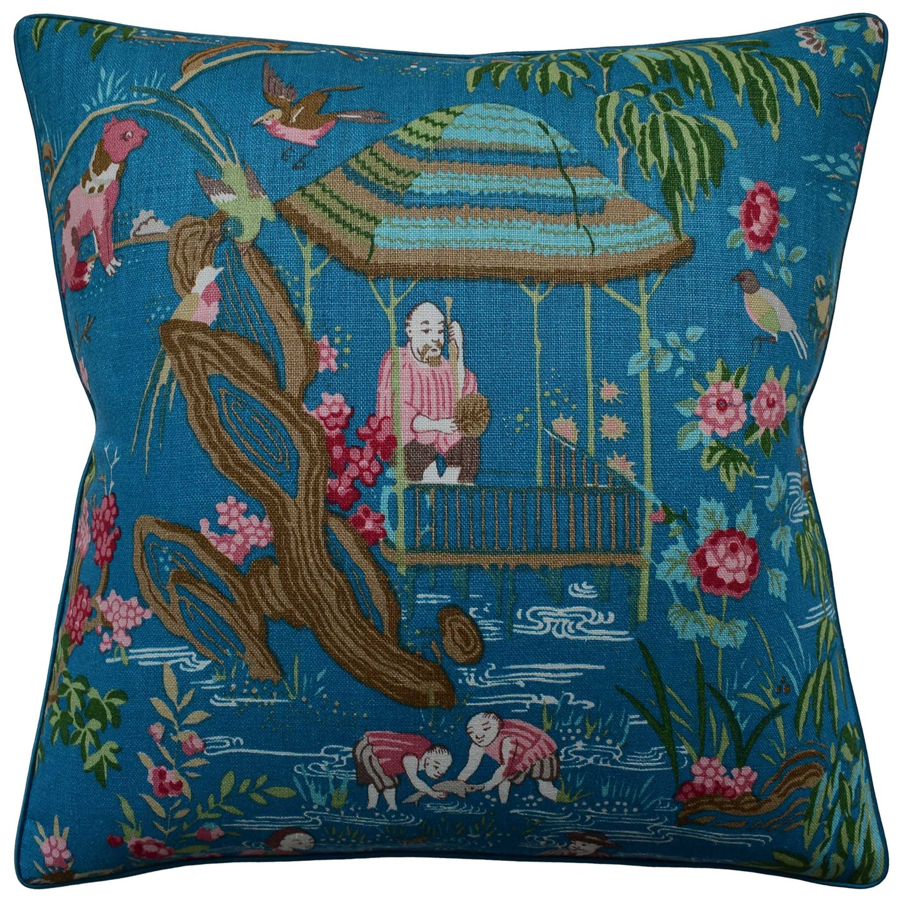 An image of Ryan Studio Yangtze River 22" Decorative Pillow