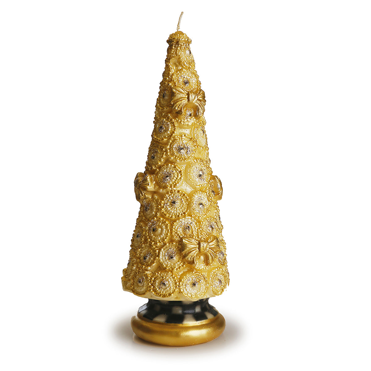 An image of Mackenzie Childs Glow 12" Golden Tree Candle