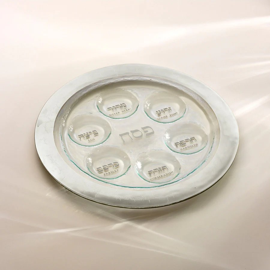 Annieglass Judaica Seder Round Plate