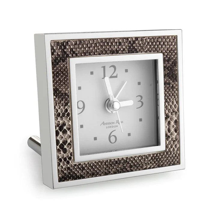An image of Addison Ross Snake Square Alarm Clock - Natural