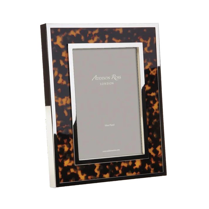 An image of Addison Ross Faux Tortoiseshell and Silver Frame - 5 x 7