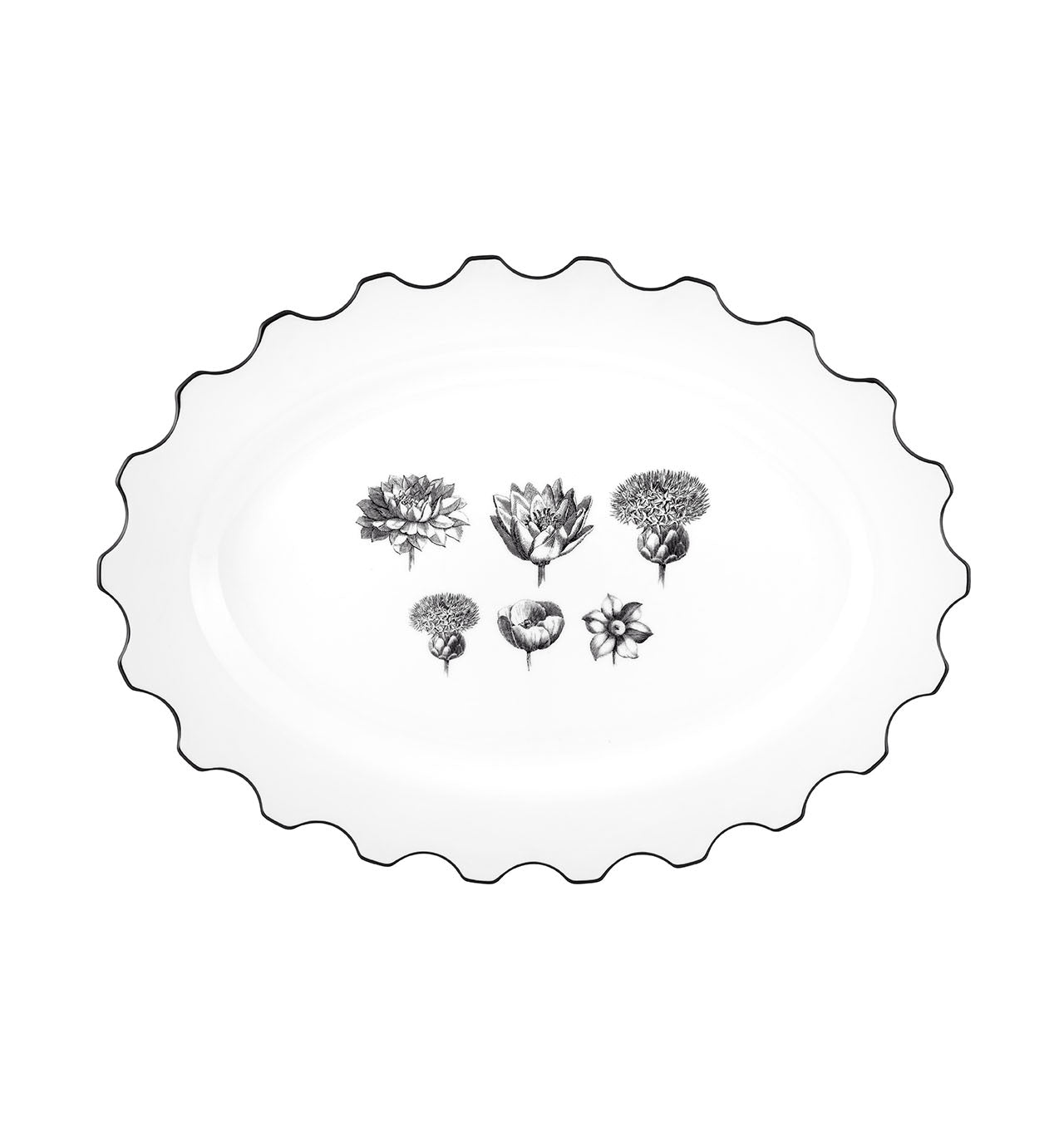 An image of Vista Alegre Christian Lacroix Herbariae Collection Large Oval Platter