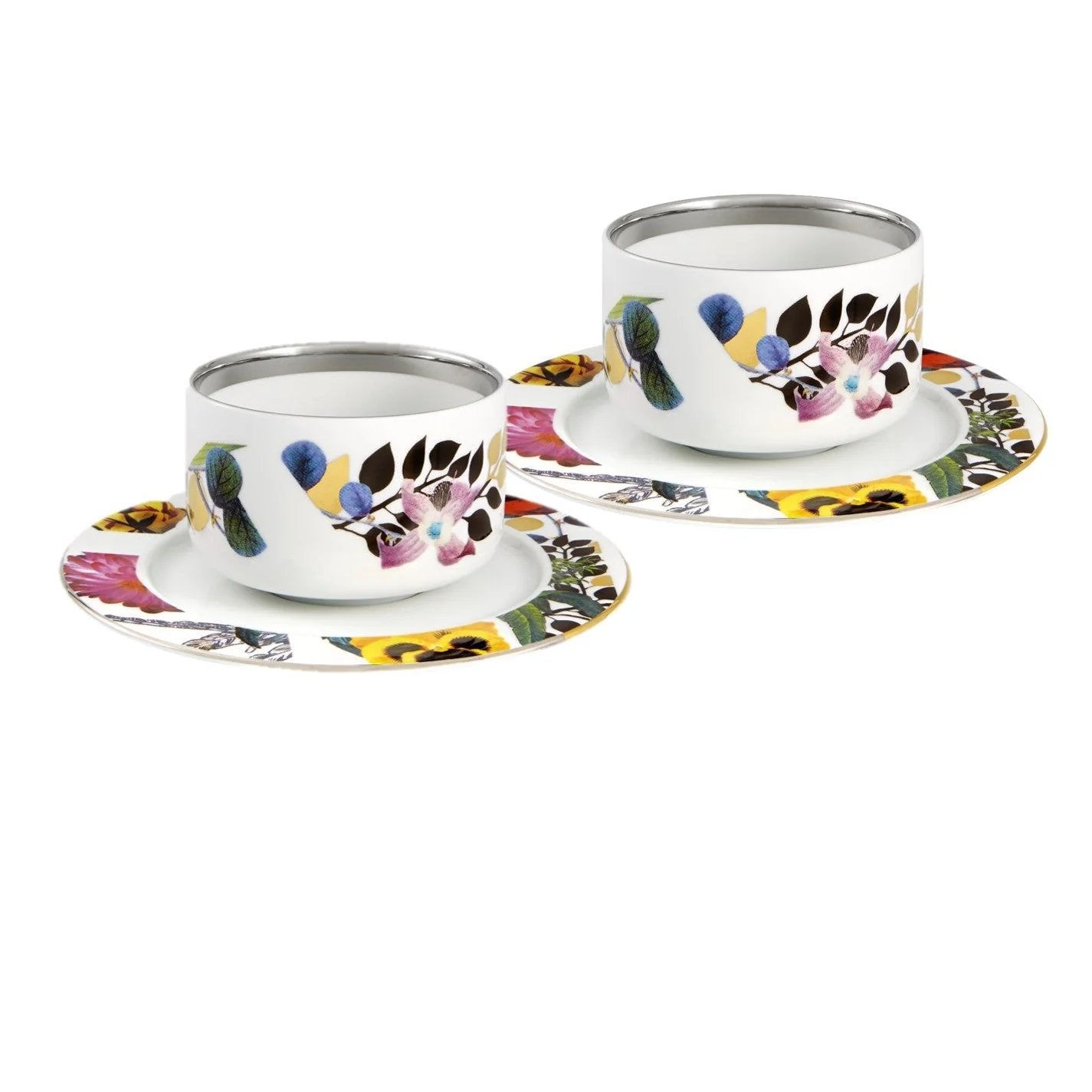 An image of Vista Alegre Christian Lacroix Primavera Tea Cup & Saucer - Set of 2