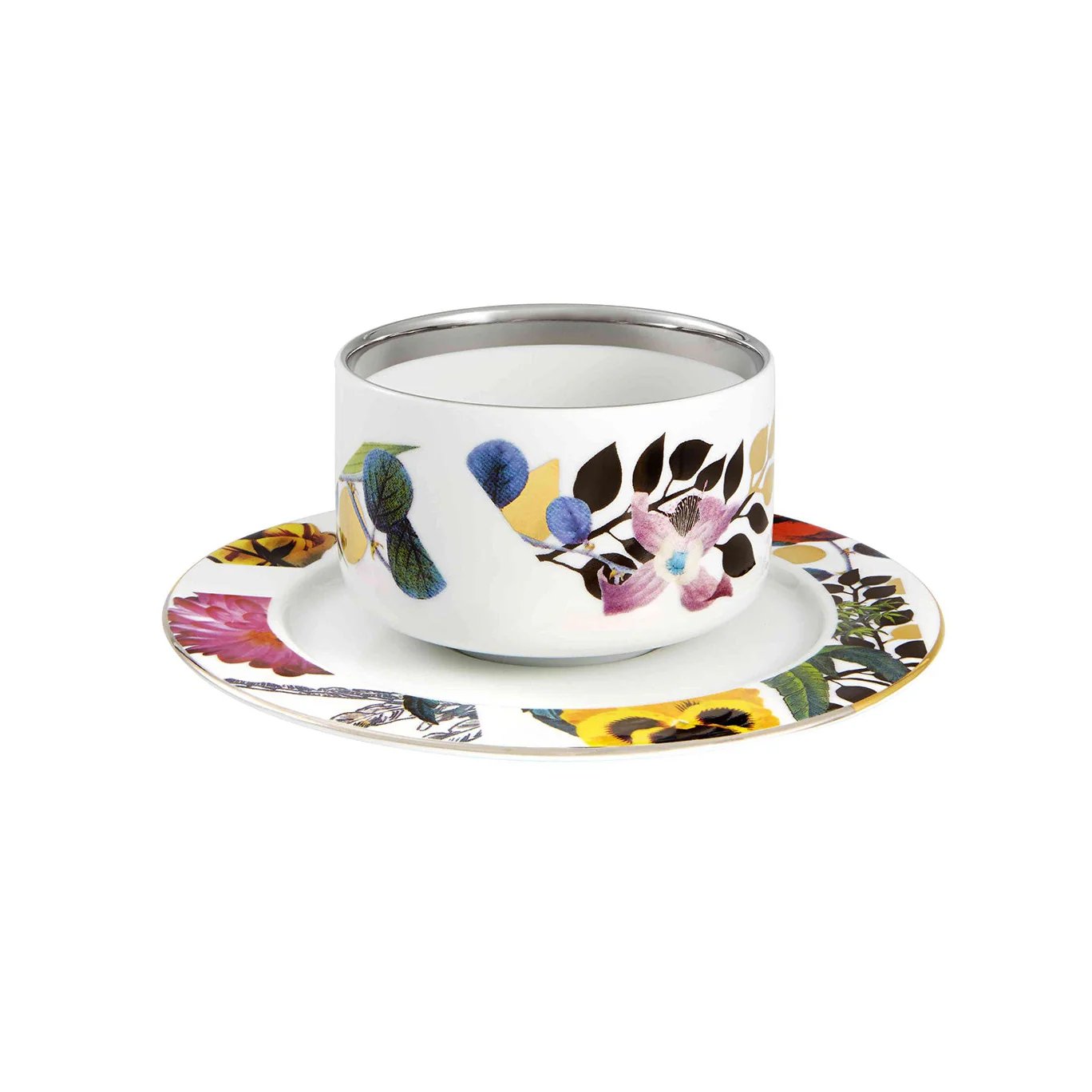 An image of Vista Alegre Christian Lacroix Primavera Tea Cup & Saucer - Set of 2