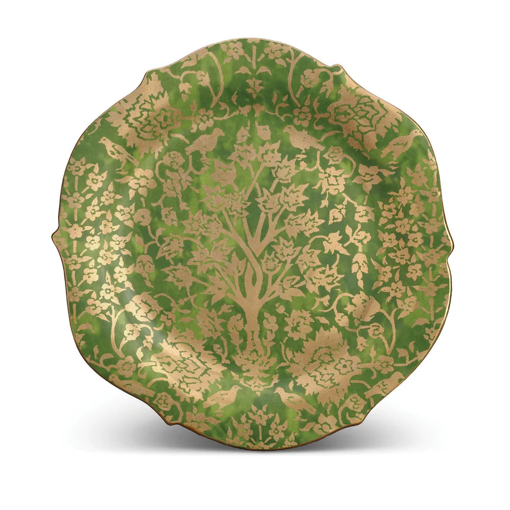 An image of L'Objet Fortuny Alberelli Green Round Platter - Large
