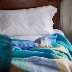 Avoca M117 Mohair Throw 56x72 - Sky
