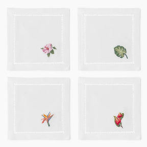 Henry Handwork Tropical Cocktail Napkins (Set of 4)