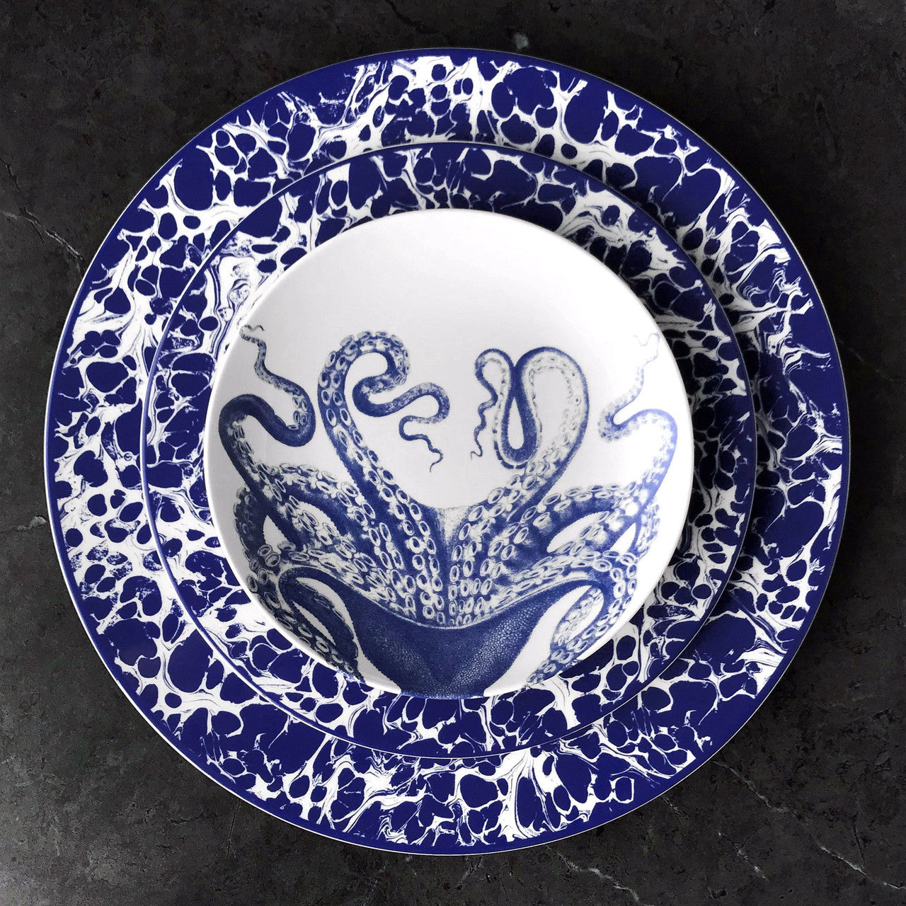 Caskata Blue Lucy Canapes - Set of 4