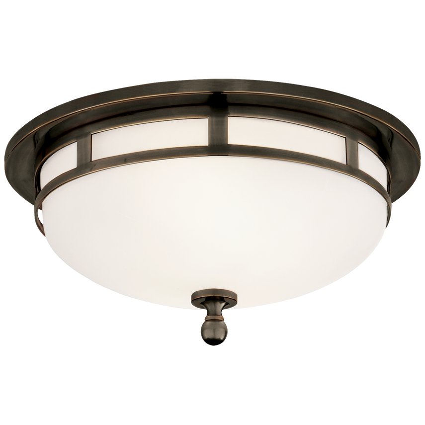 An image of Visual Comfort Openwork Small Flush Mount - Bronze