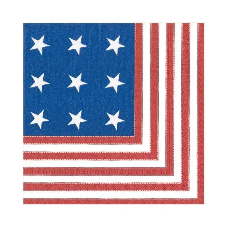 An image of Caspari Star Spangled Luncheon Napkins