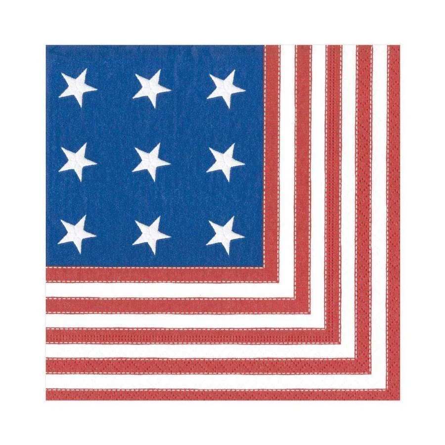 An image of Caspari Star Spangled Luncheon Napkins