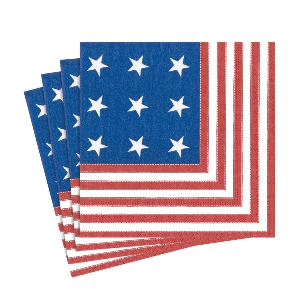 An image of Caspari Star Spangled Luncheon Napkins