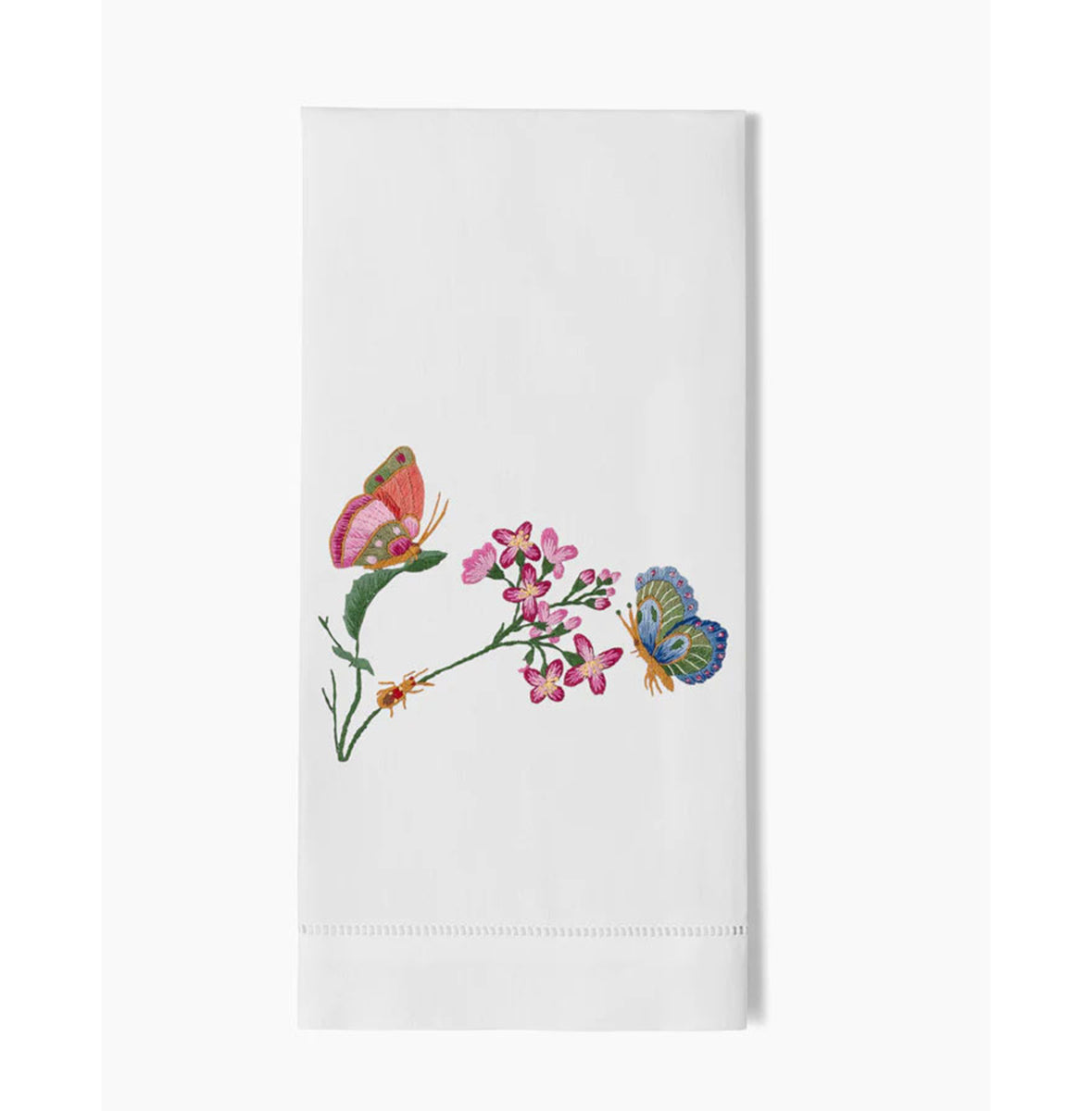 An image of Henry Handwork Butterflies & Flowers Hand Towel