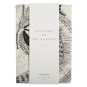 Sir Madam Oyster Anatomy Tea Towel
