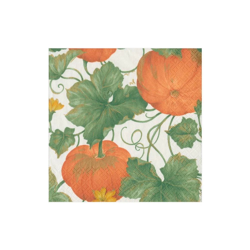 Caspari Heirloom Pumpkins Cocktail Napkins