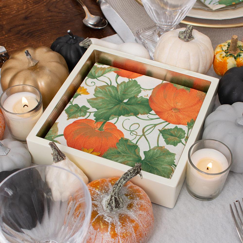 Caspari Heirloom Pumpkins Cocktail Napkins
