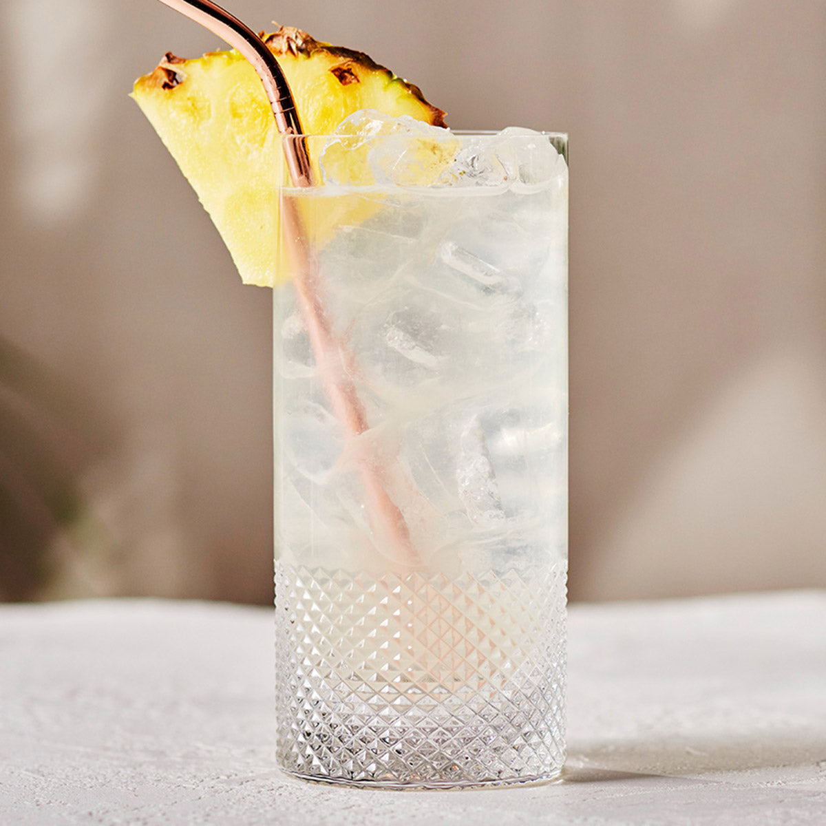 Richard Brendon Diamond Cut Crystal Collection Highball Glass