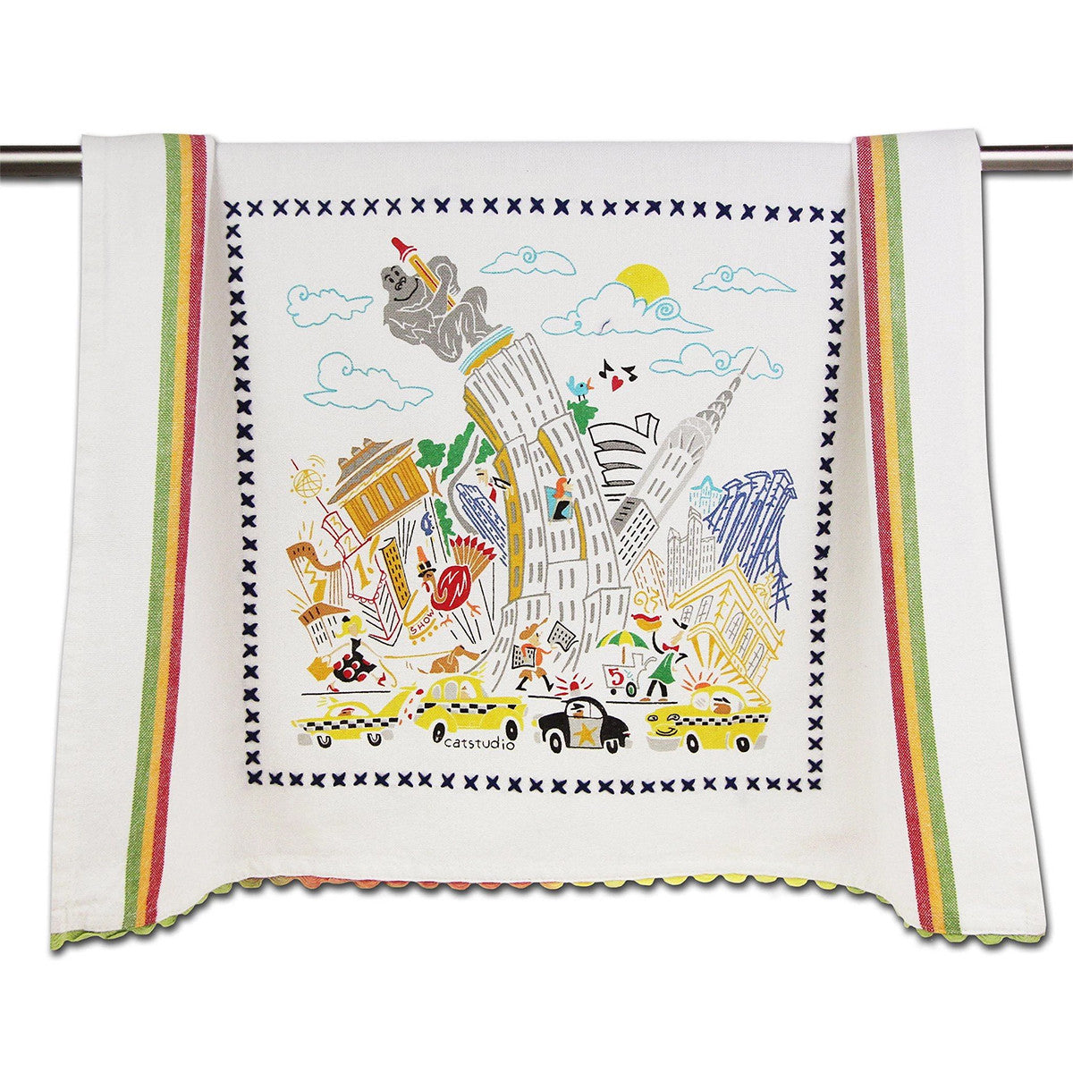 An image of Catstudio Empire State Dish Towel