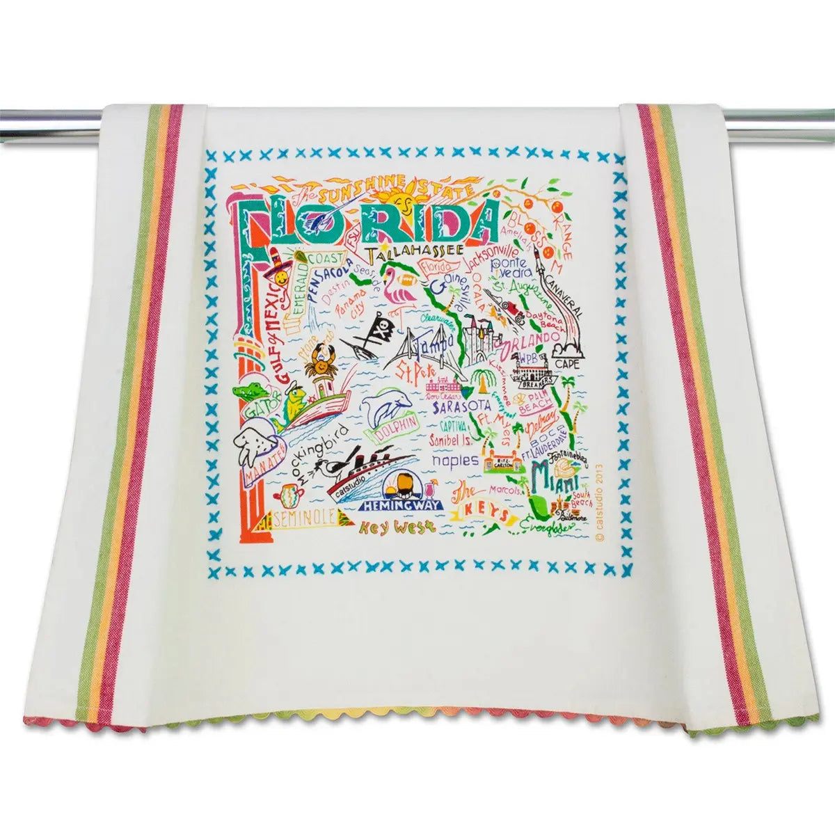 An image of Catstudio Florida Dish Towel