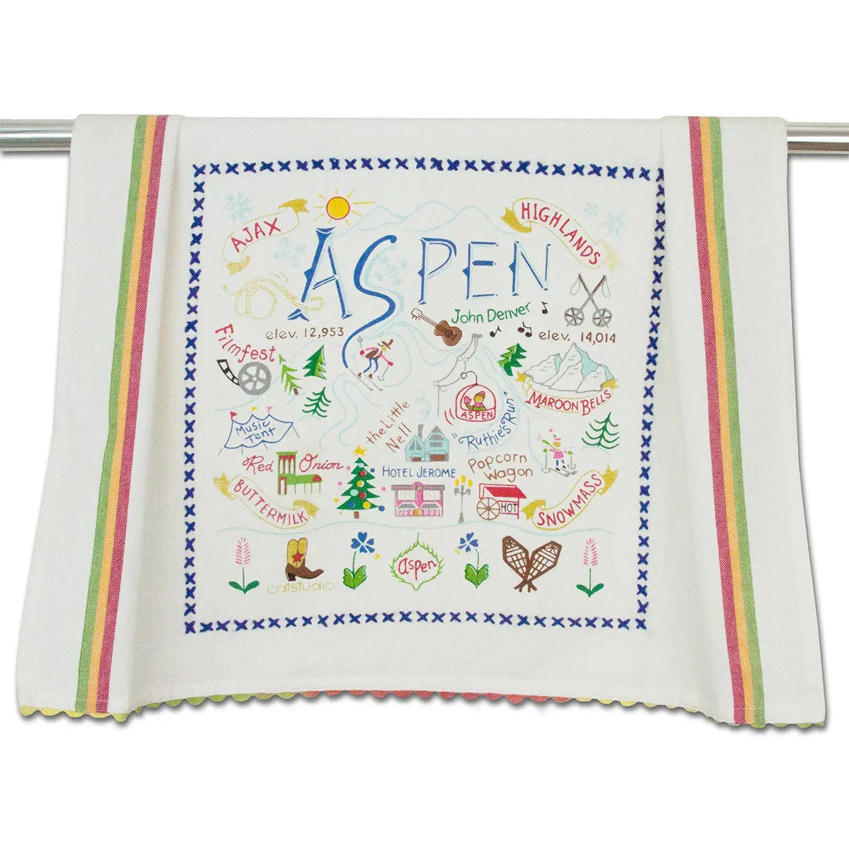 An image of Catstudio Ski Aspen Dish Towel