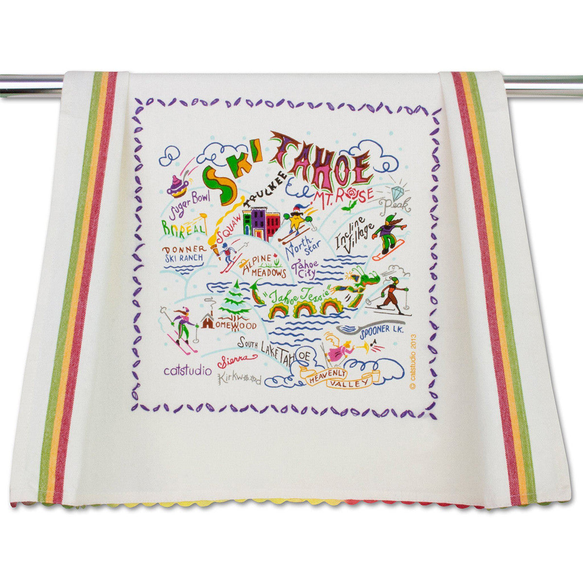 An image of Catstudio Ski Tahoe Dish Towel