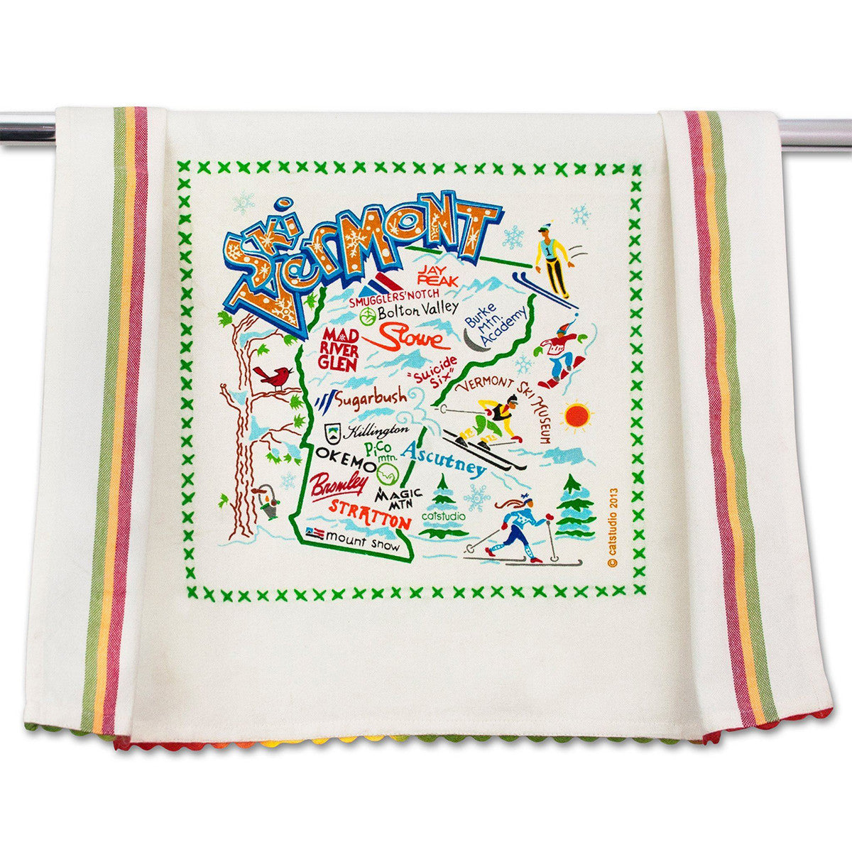 An image of Catstudio Ski Vermont Dish Towel