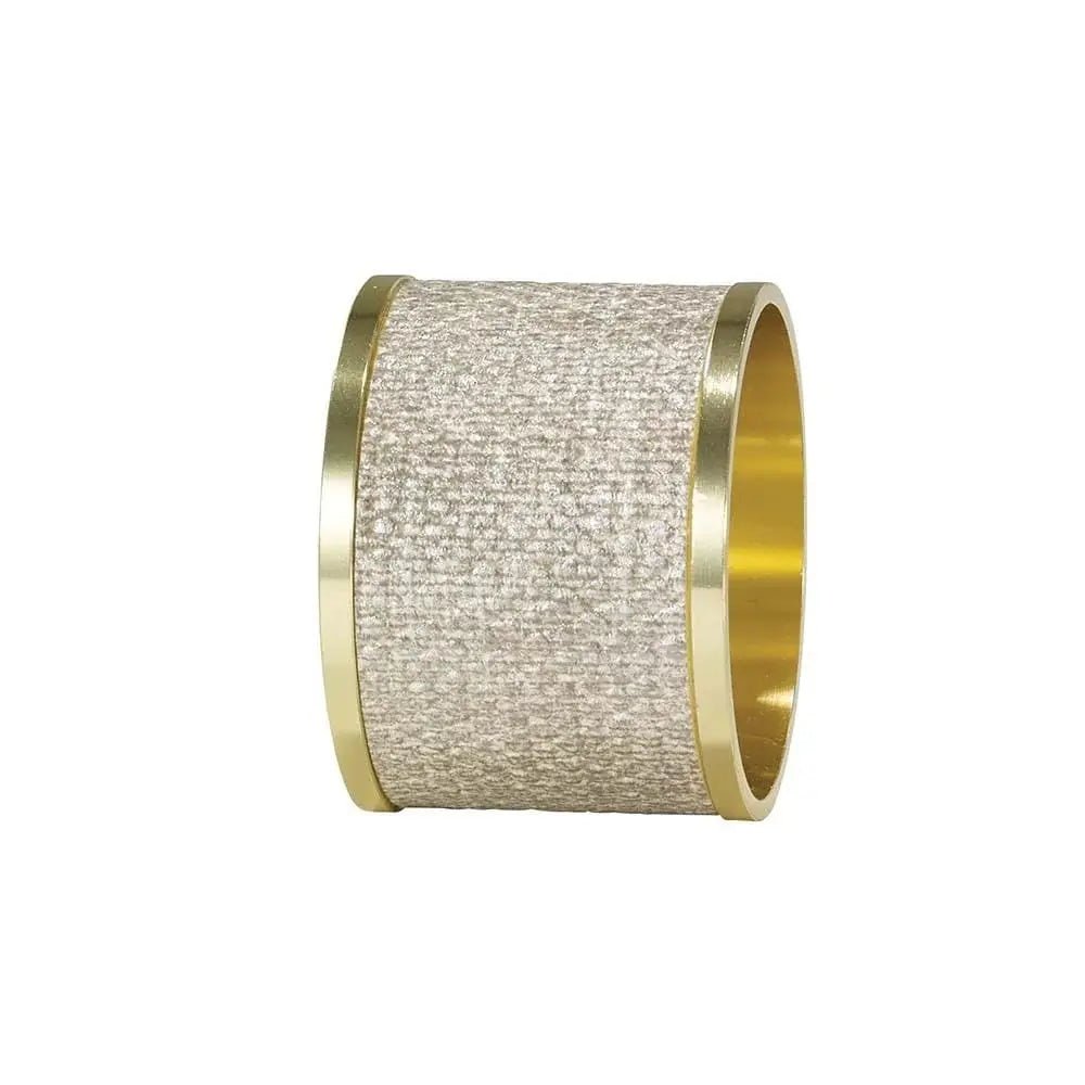 Bodrum Luster Napkin Ring in Sand and Gold