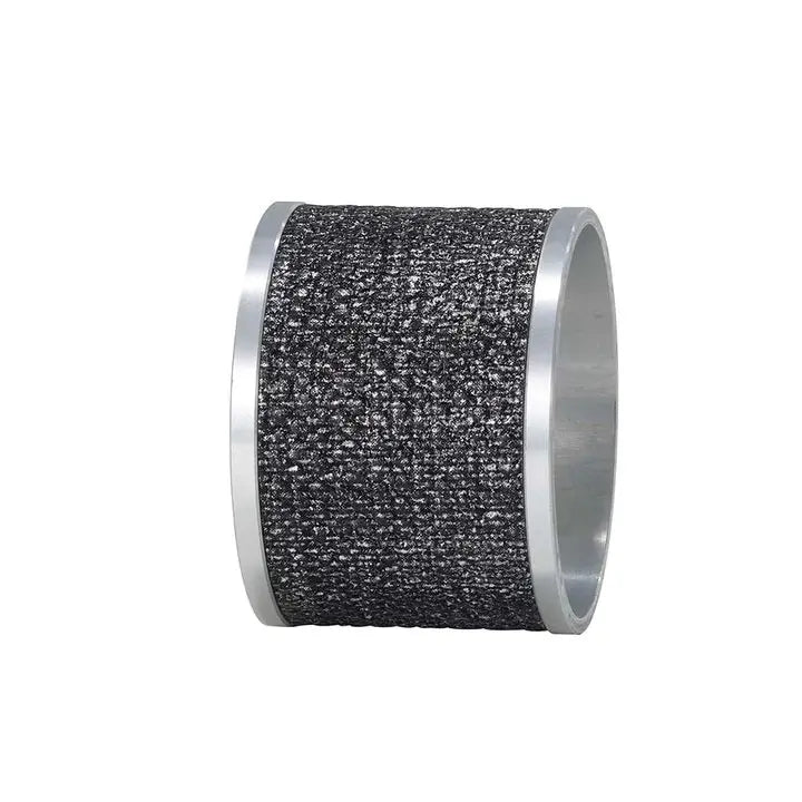 Bodrum Luster Napkin Ring in Smoke and Silver