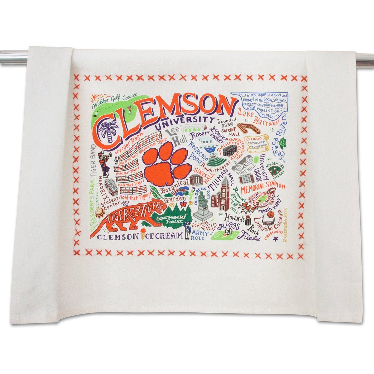 An image of Catstudio Clemson University Dish Towel