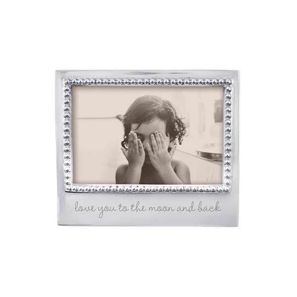An image of Mariposa LOVE YOU TO THE MOON AND BACK Beaded 4x6 Frame