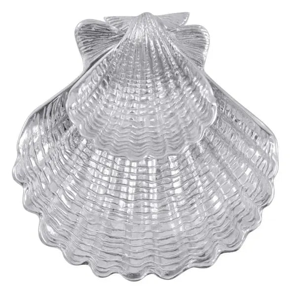 Mariposa Scallop Shell  two Piece Chip and Dip Set