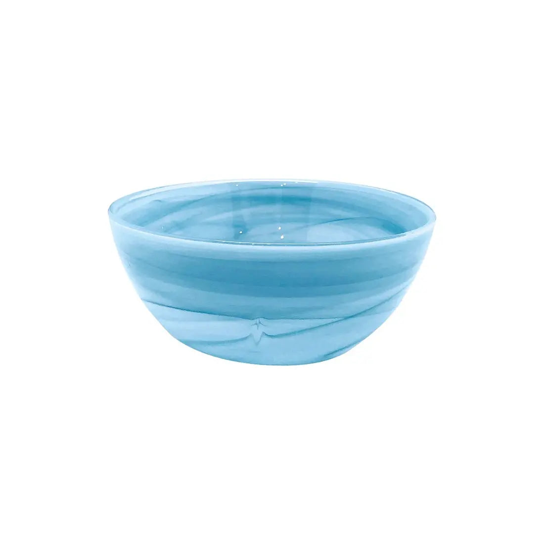 Mariposa Aqua 5.5" Alabaster Salad Bowl