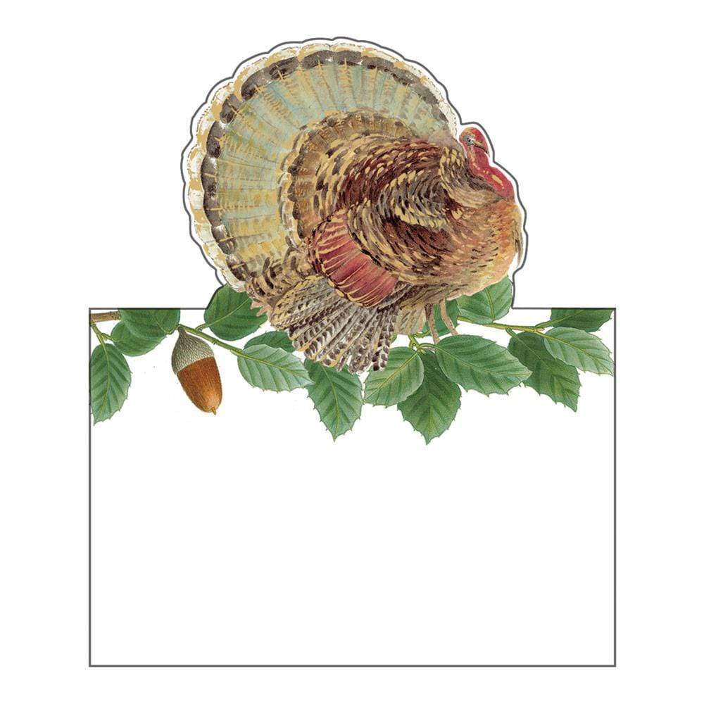Caspari Turkey & Acorns Place Card Set
