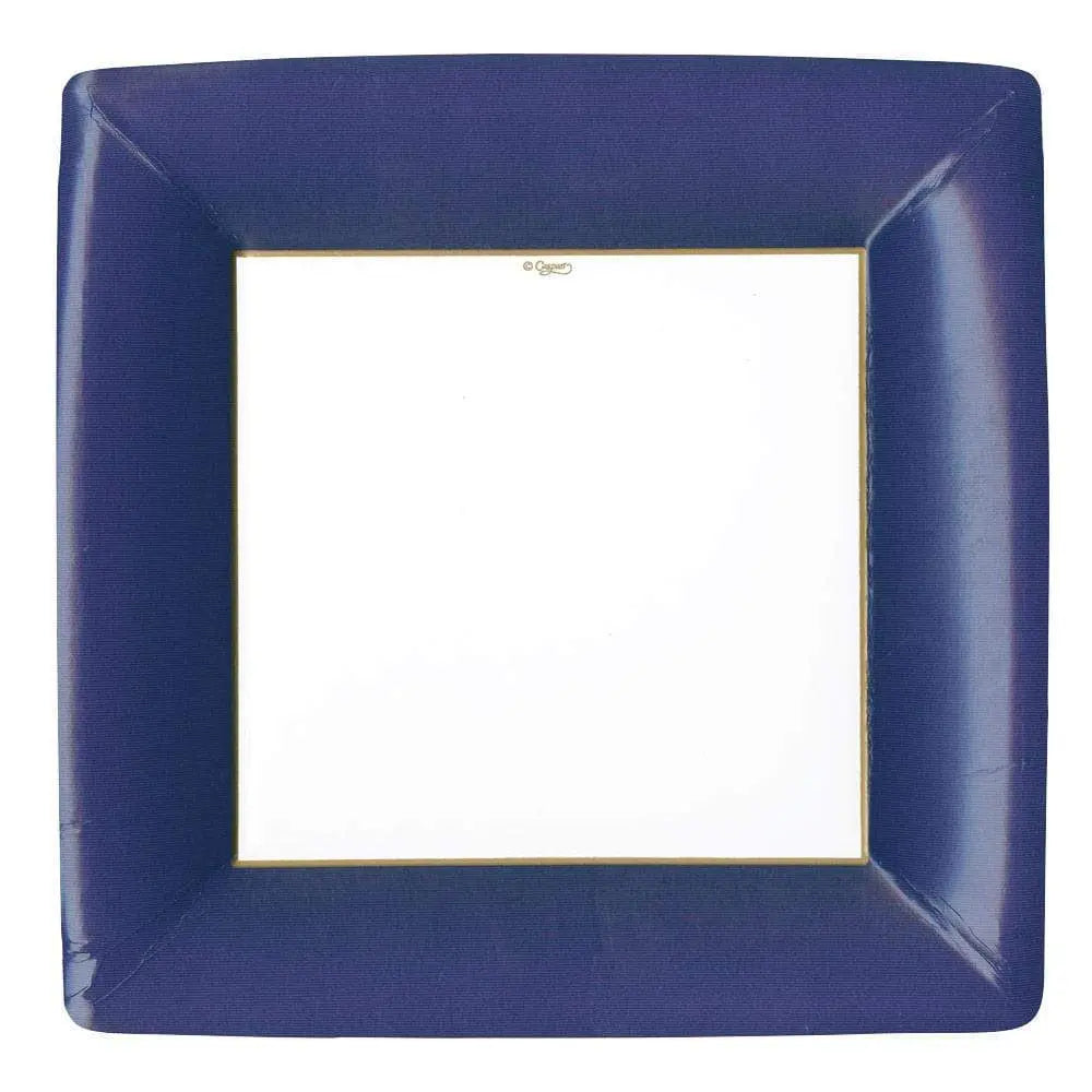 Caspari Grosgrain Dinner Plate in Navy