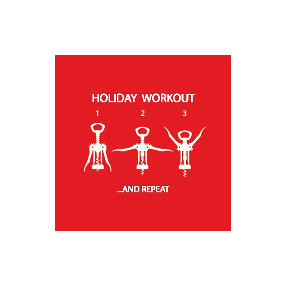 An image of Holiday Workout Cocktail Napkins