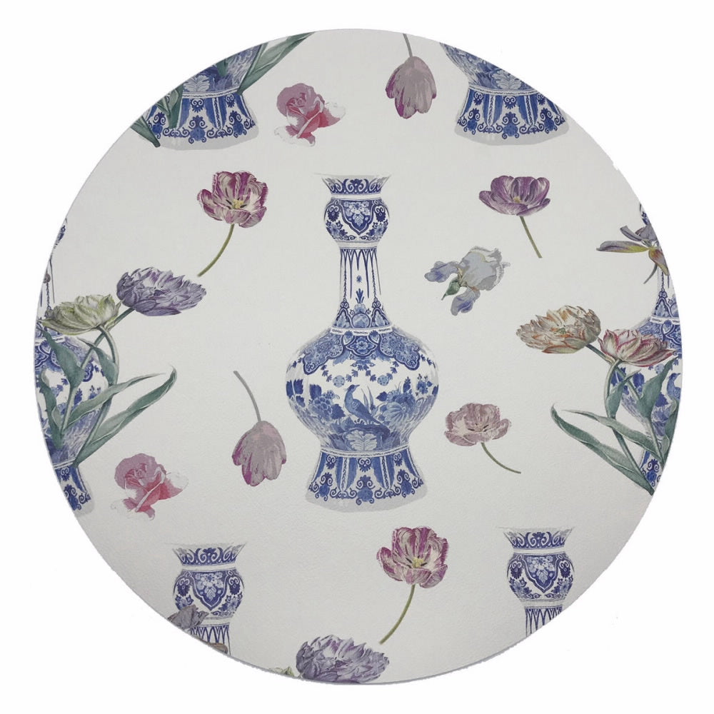 An image of Nicolette Mayer Royal Delft Purissima Round Pebble Placemat