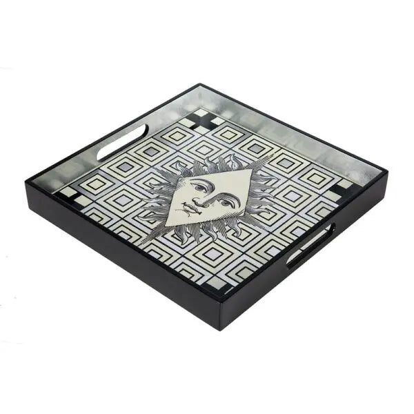 An image of Hachette Christian Lacroix Poker Face Square Lacquer Tray